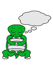 träumen traumblase traum schlafen meditieren ausruhen beten schildkröte süß niedlich comic cartoon clipart