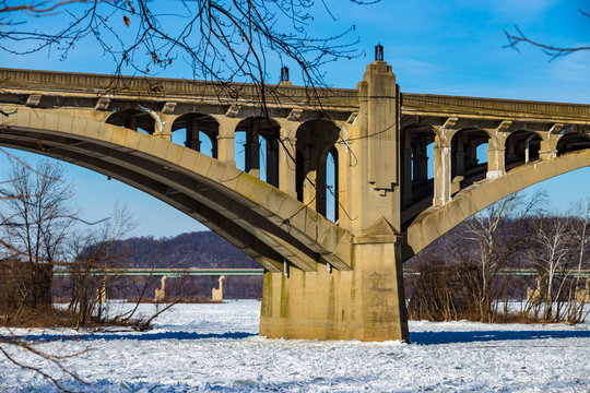 Susquehanna River Frozen at Wrightsville PA.