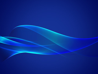 Obraz premium Abstract wave on blue background 