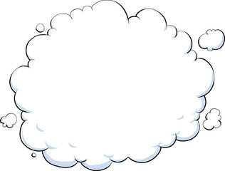 A blank white cloud with lots of copyspace.