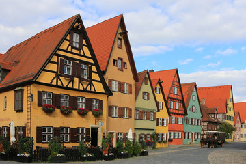 die Schmiedsgasse in Dinkelsbühl, Bayern, Deutschland