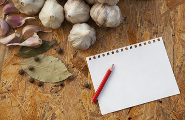 blank with pensil on wooden surface