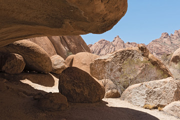 Fototapeta na wymiar Spitzkoppe group of bald granite peaks in the Namib desert, Namibia