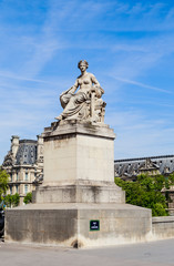 Statue Of La Seine, Pont Du Carrousel,Paris, France