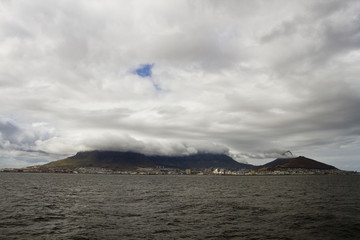 Panorama of Cape town from the sea
