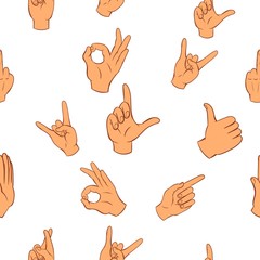 Hand pattern, cartoon style