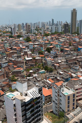 Favela and buildings - Urban social contrast