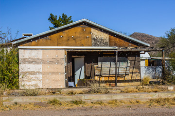 Fototapeta na wymiar Abandoned Building In Desert