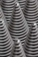 Christmas tree from cnc processed metal parts. The One like not others. Fashion pattern. Steel pattern.