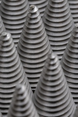 Christmas tree from cnc processed metal parts. The One like not others. Fashion pattern. Steel pattern.