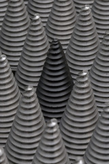 Christmas tree from cnc processed metal parts. The One like not others. Fashion pattern. Steel pattern.