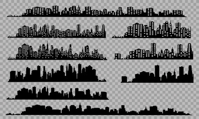 The silhouette of the city in a flat style. Modern urban landscape.vector illustration
