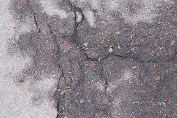 texture cracked gray asphalt