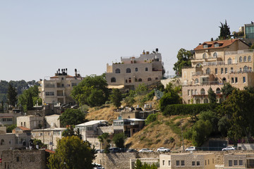 Modern buildings in eastern style,  quarter of Jerusalem