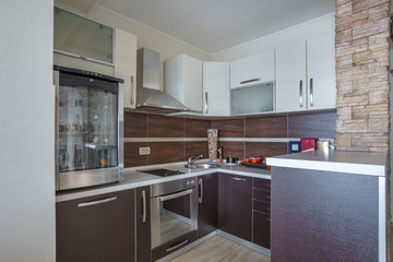 Interior of a kitchen in a villa
