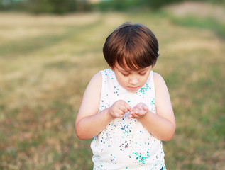 boy discovered a bug