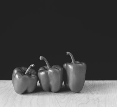 Three bell peppers