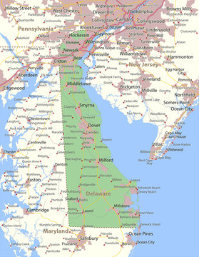 Delaware-US-States-VectorMap-A