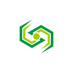 Fototapeta premium Hexagonal technology Logo