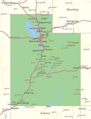 Utah-US-States-VectorMap-A