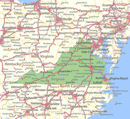 Virginia-US-States-VectorMap-A