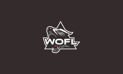 wolves, dogs, ferocious, biting, pouncing, staring, emblem symbol icon vector logo - 187029374