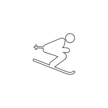 ski icon. sign design