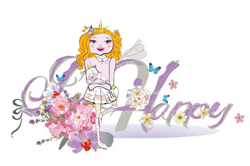 Slogan vector t-shirt illustration for a little lady and a princess.
