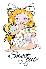 Slogan vector t-shirt illustration for a little lady and a princess.
