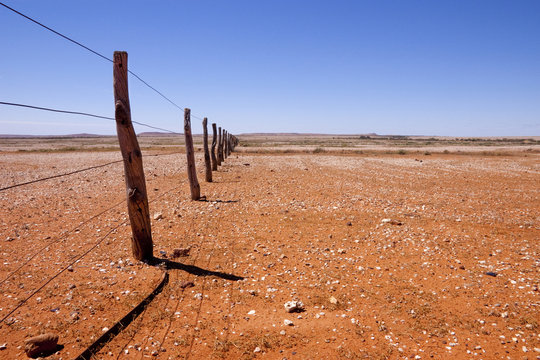 Fenceline in Outback Australia