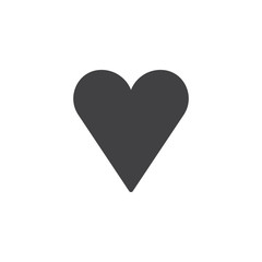 Heart icon vector, filled flat sign, solid pictogram isolated on white. Favorite love symbol, logo illustration.