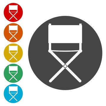 Director chair - vector icon 