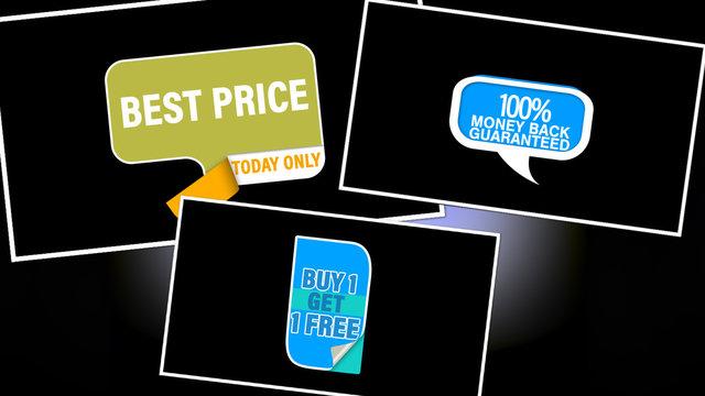 Rounded Sales Stickers Titles