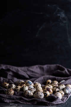 Quail eggs.