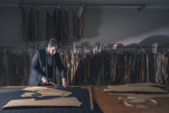 Tailor Working at His Workshop