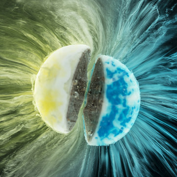 Contrary sweets dissolving in water