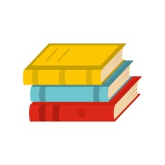 Book school icon. Flat illustration of book school vector icon isolated on white background