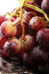 Healthy fruits Red wine grapes backgroundready to eat