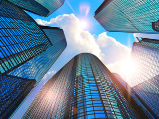 Modern business buildings - Powered by Adobe