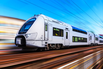 Obraz na płótnie Canvas Modern high speed train