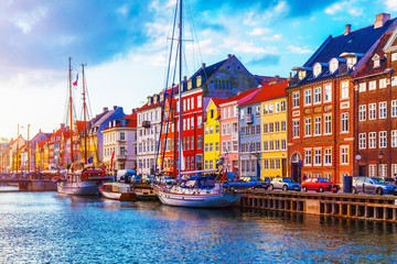 Nyhavn, Copenhagen, Denmark - obrazy, fototapety, plakaty