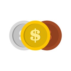 Making coin icon. Flat illustration of making coin vector icon isolated on white background