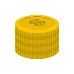 Investment coin icon. Flat illustration of investment coin vector icon isolated on white background