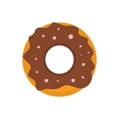Donut icon. Flat illustration of donut vector icon isolated on white background