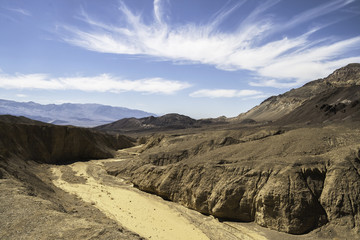Landscape of the Death Valley National Park from the Artist Drive, California