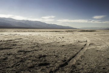 Salt desert, Badwater basin, Death Valley National Park, California