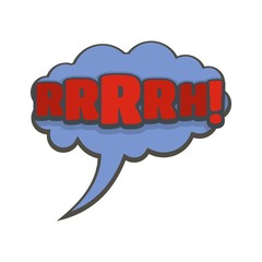 Comic boom design icon. Flat illustration of comic boom design vector icon isolated on white background