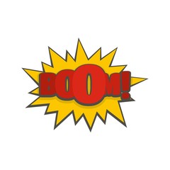 Comic boom big icon. Flat illustration of comic boom big vector icon isolated on white background
