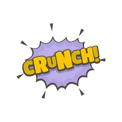 Comic boom crunch icon. Flat illustration of comic boom crunch vector icon isolated on white background