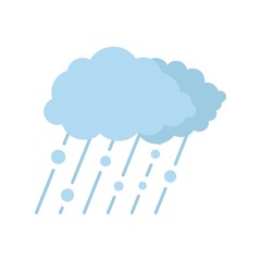 Fototapeta na wymiar Cloud rain snow icon. Flat illustration of cloud rain snow vector icon isolated on white background
